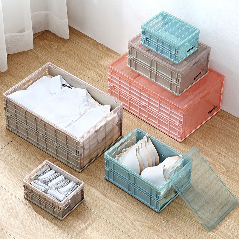 

Foldable Book Storage Box Students Loaded Books Organizing Book Storage Gods Home Plastic Transparent Clothes