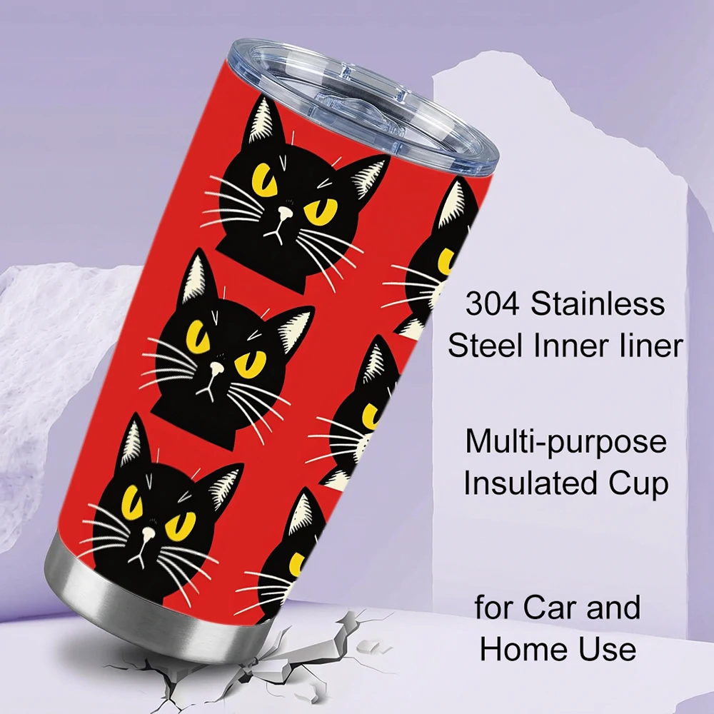 Oktoberfest Beer, Zombie Faces, Ornate Skull, Blue Evil Eye & Black Cat 20oz 304 Stainless Steel Insulated Tumbler