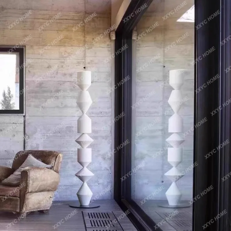 XX Japanese-style  wind floor-to-ceiling ornaments can shine, villa model room homestay geometric decoration