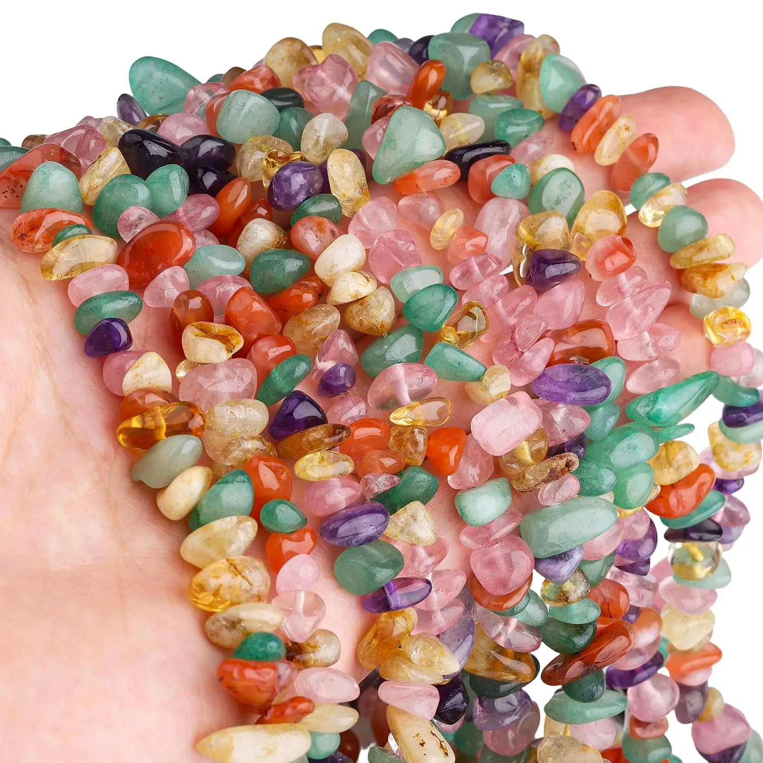 5-8mm gemischte farbige Achat-Chipperlen, Naturstein-Chips, lose Spacer-Perlen für DIY-Schmuckherstellung, Armband, Halskette, Zubehör