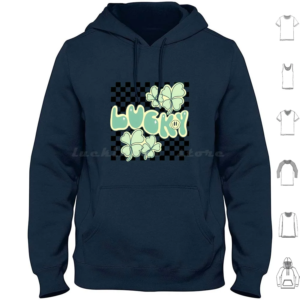 

Толстовки Saint Day Lucky с длинными рукавами Day Irish Ireland Shamrock Saint Day Green Clover День Святого Паддис Забавный Лепрекон