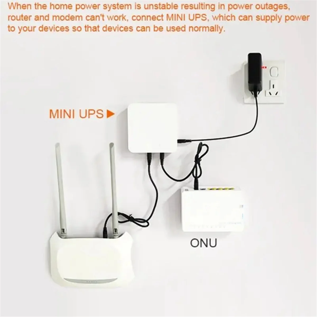 

2025 + 13200 мАч USB 5 В 9 В 12 В 19 В Источник бесперебойного питания ИБП Резервная батарея с кабелем 5,5x2,5 мм для беспроводного маршрутизатора