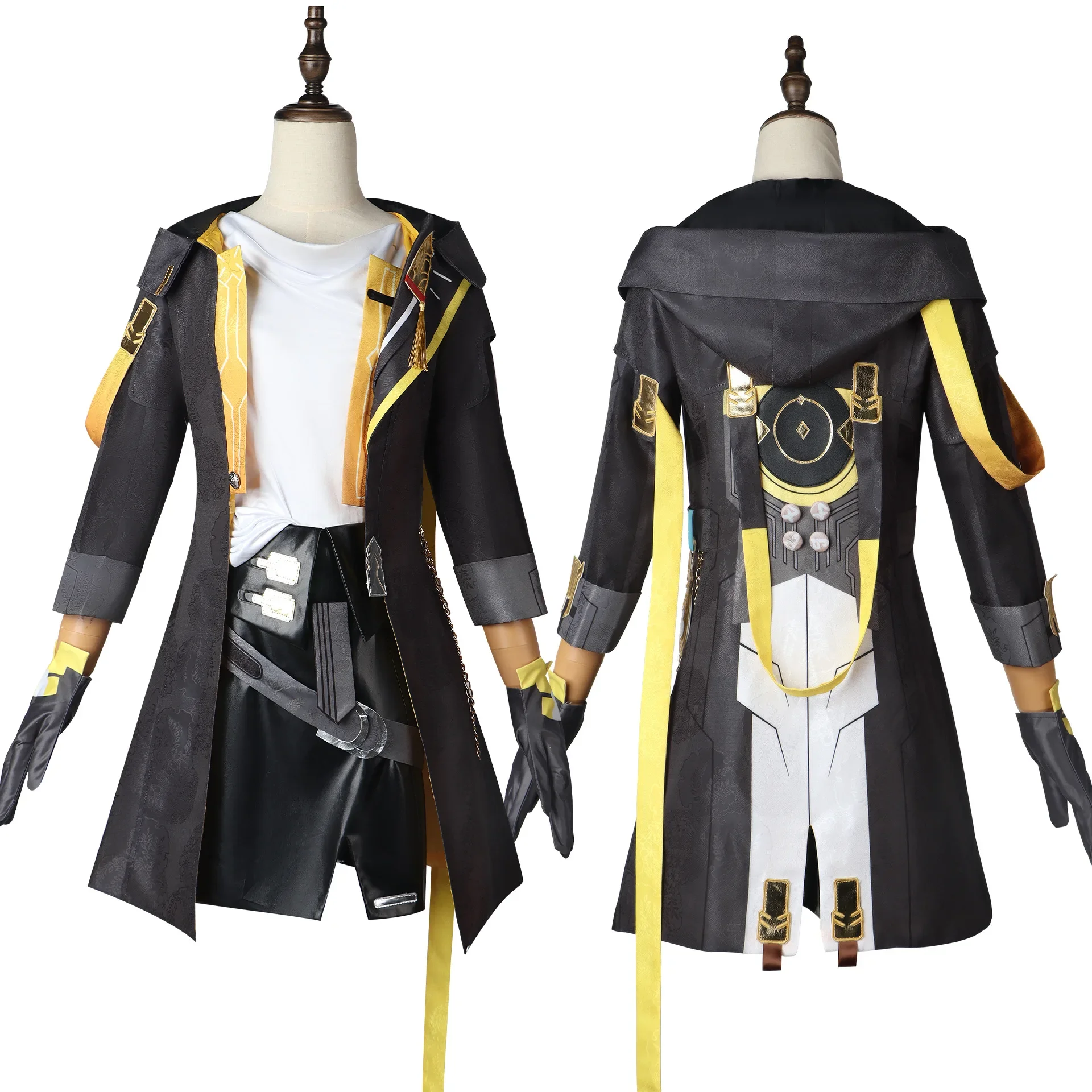 Trailblazer Cosplay Costume pour hommes et filles, Honkai Star Rail, carnaval, veste noire, uniforme, perruque Anime, Halloween Game Rick Outfits