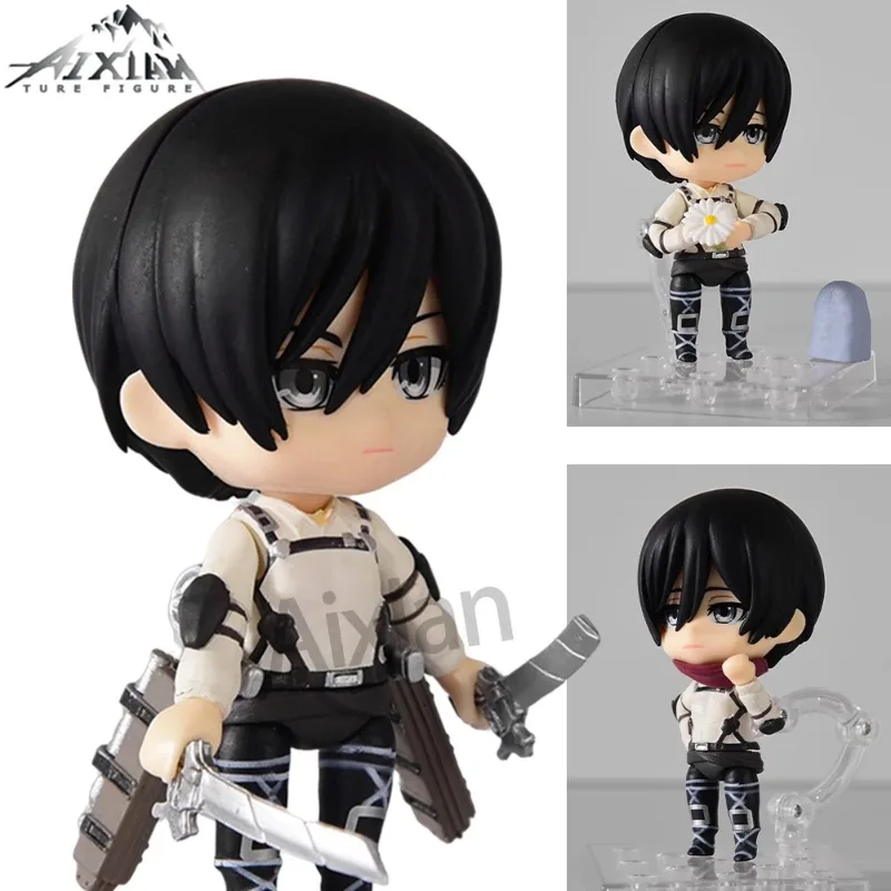 Aixlan#2001 Mikasa·Ackerman Figure 10CM Cute Edition Mikasa·Ackerman PVC Action Figure Amine Toy Gift Collectible Figurine