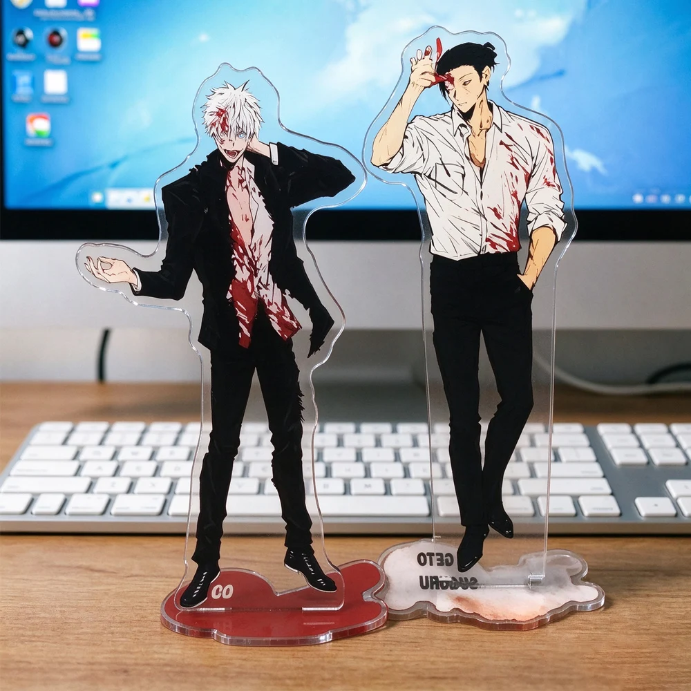 Jujutsu Kaisen Acrylic Stand Figure Satoru Gojo Geto Suguru Anime Peripheral Cute Delicate Dormitory Acrylic Desktop Ornament