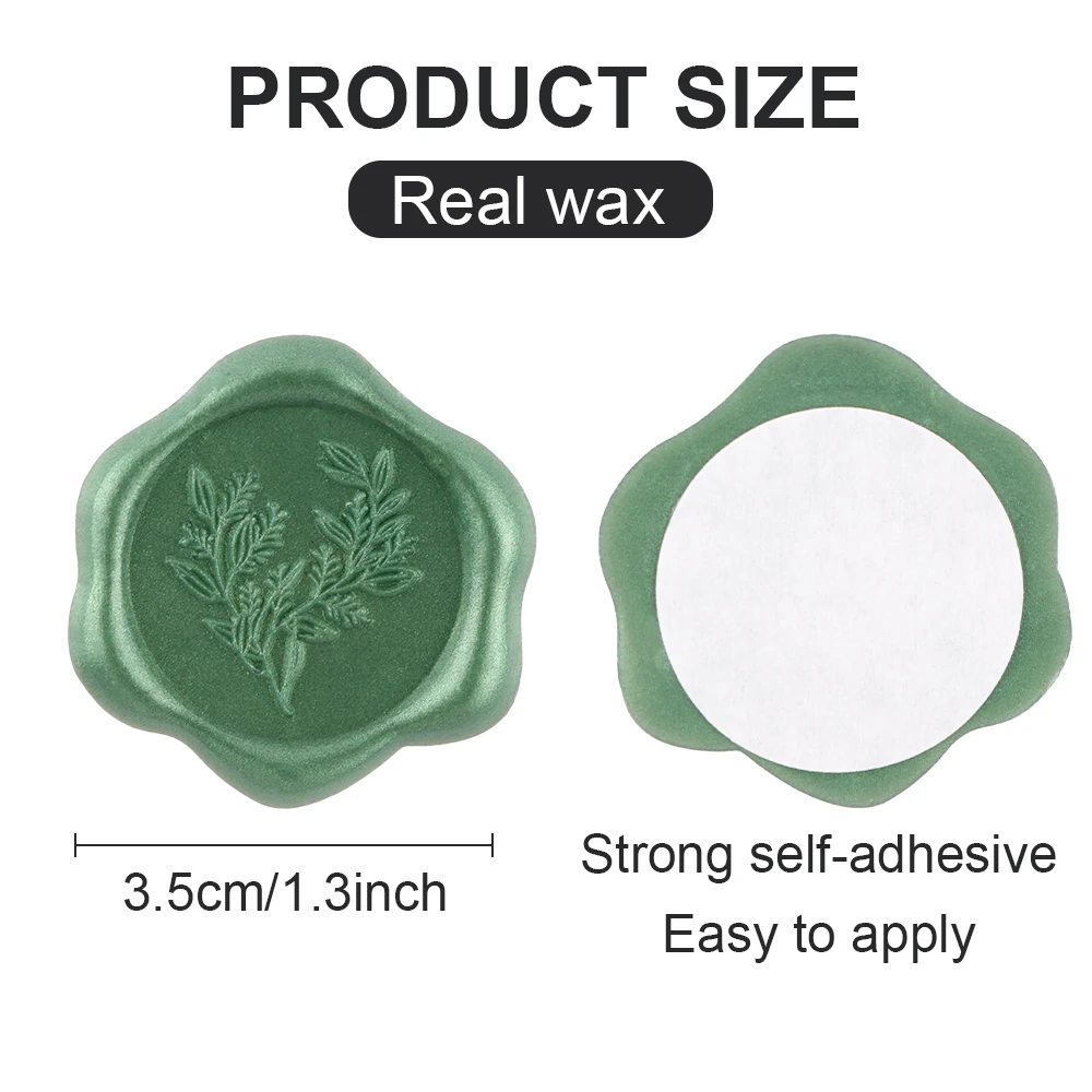20pcs Eucalyptus Wedding Invitation Envelope Seal Stickers, 10 colors Wax Seal Stickers Self-Adhesive Olive Stickers