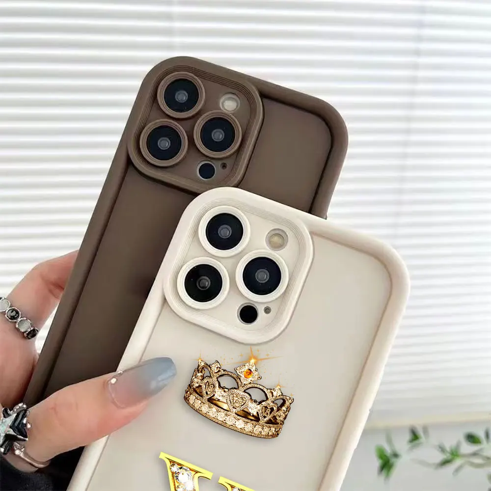 Crown Jewelry Letter S X V Phone Case For Infinix HOT 30I 40I 60 NOTE 12 G96 ZERO GT 10 20 30 40 50 50S 50X VIP Cover DIY Shell view 3