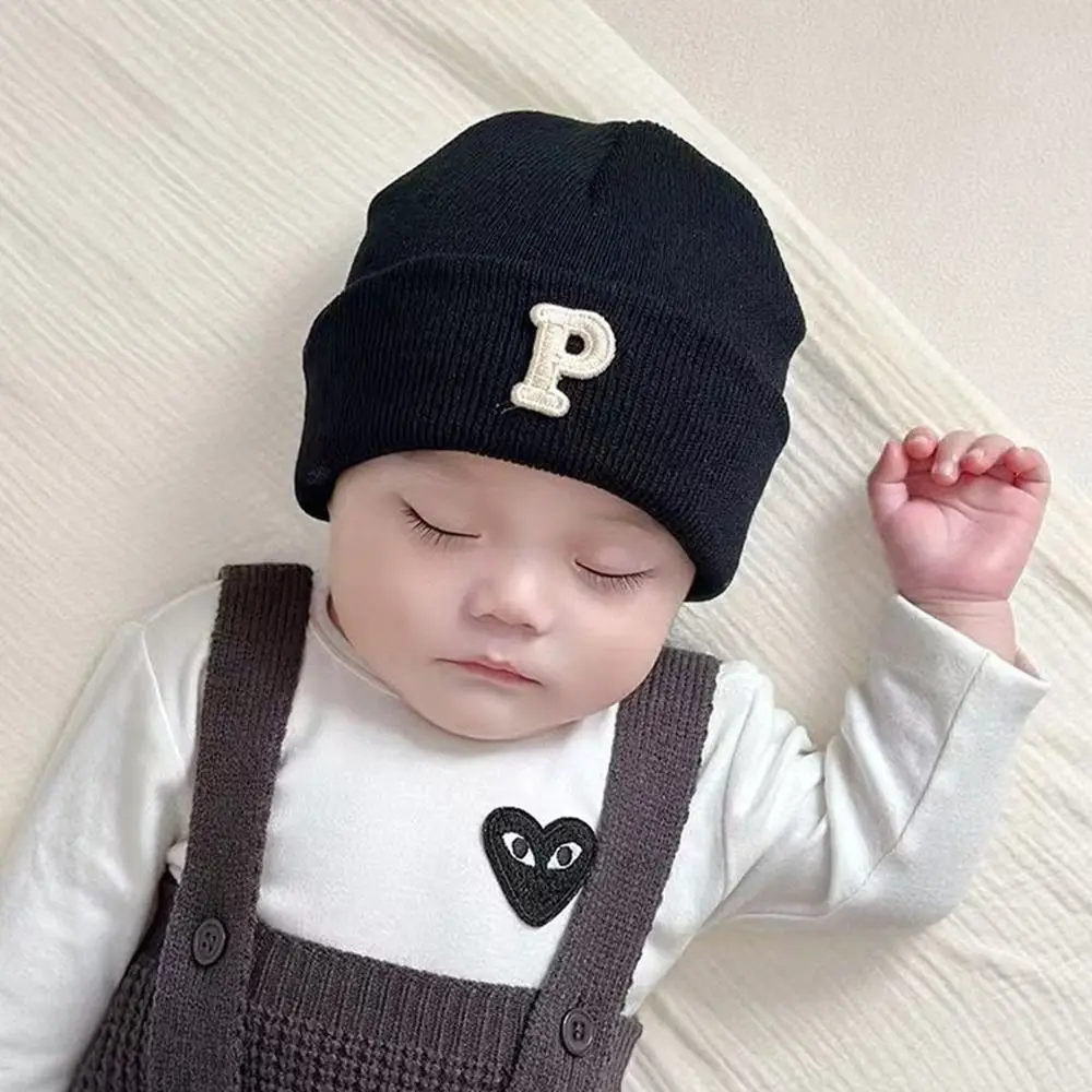 

Winter Soft Beanies Hat Warm Windproof Toddler Crochet Bonnet Solid Color Ear Protection Infant Knitted Cap Boys Girls