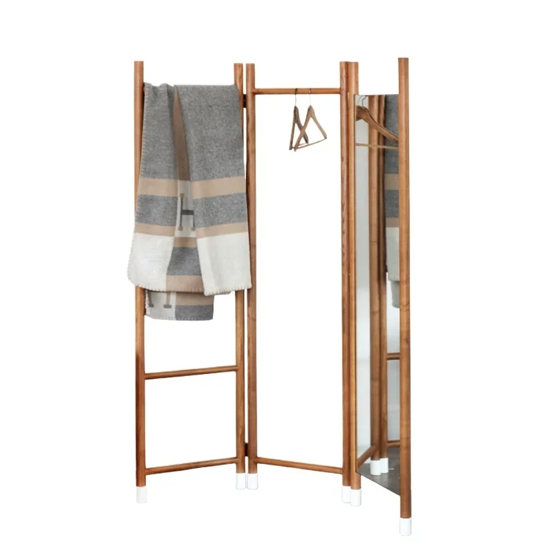 

Creative mirror screen hanger, simple niche living room semi-occlusion rack clothes and hats