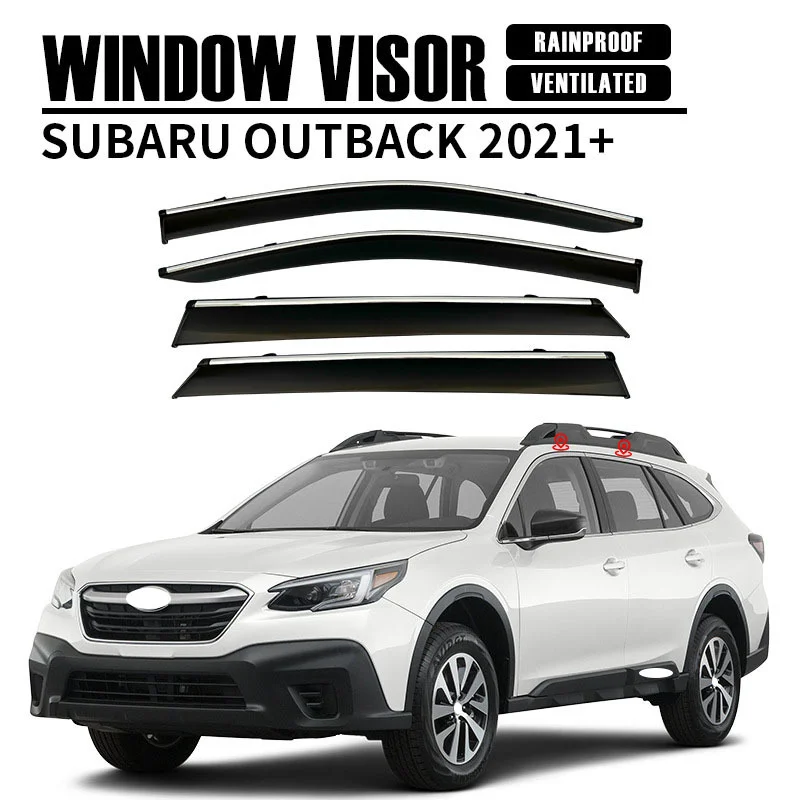 

Хромированные полоски, защита от дождя для SUBARU Outback (BT) 2020-2024, оконный козырек, ветровые дефлекторы, дверной козырек, вентиляционные шторы, вентиляционный козырек