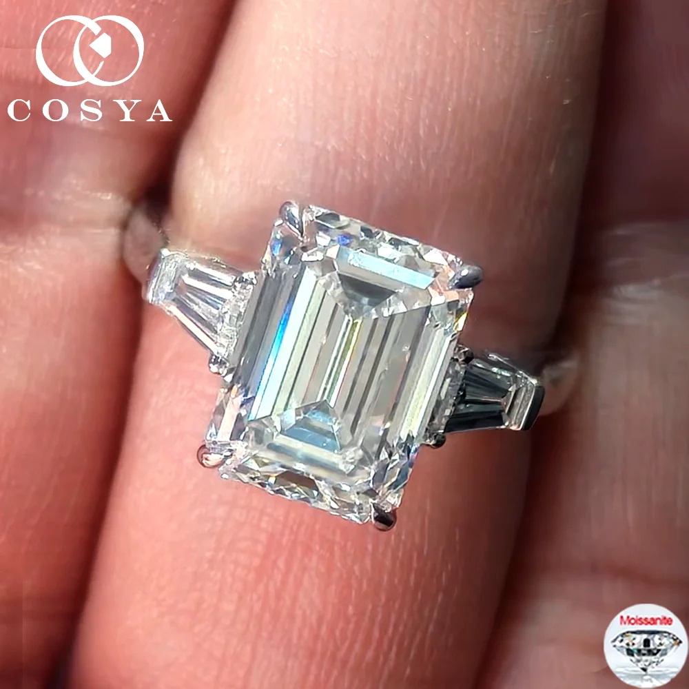 cosya-45ct-8-11mm-emerald-cut-moissanite-diamond-ring-for-women-100-s925-silver-sparkling-3-stone-wedding-band-jewelry