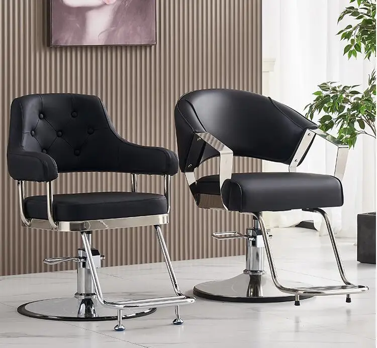 High-end barber shop haircut chair, hair salon special hairdressing chair, simple, rotatable, lifting, ironing and dyeing chair,