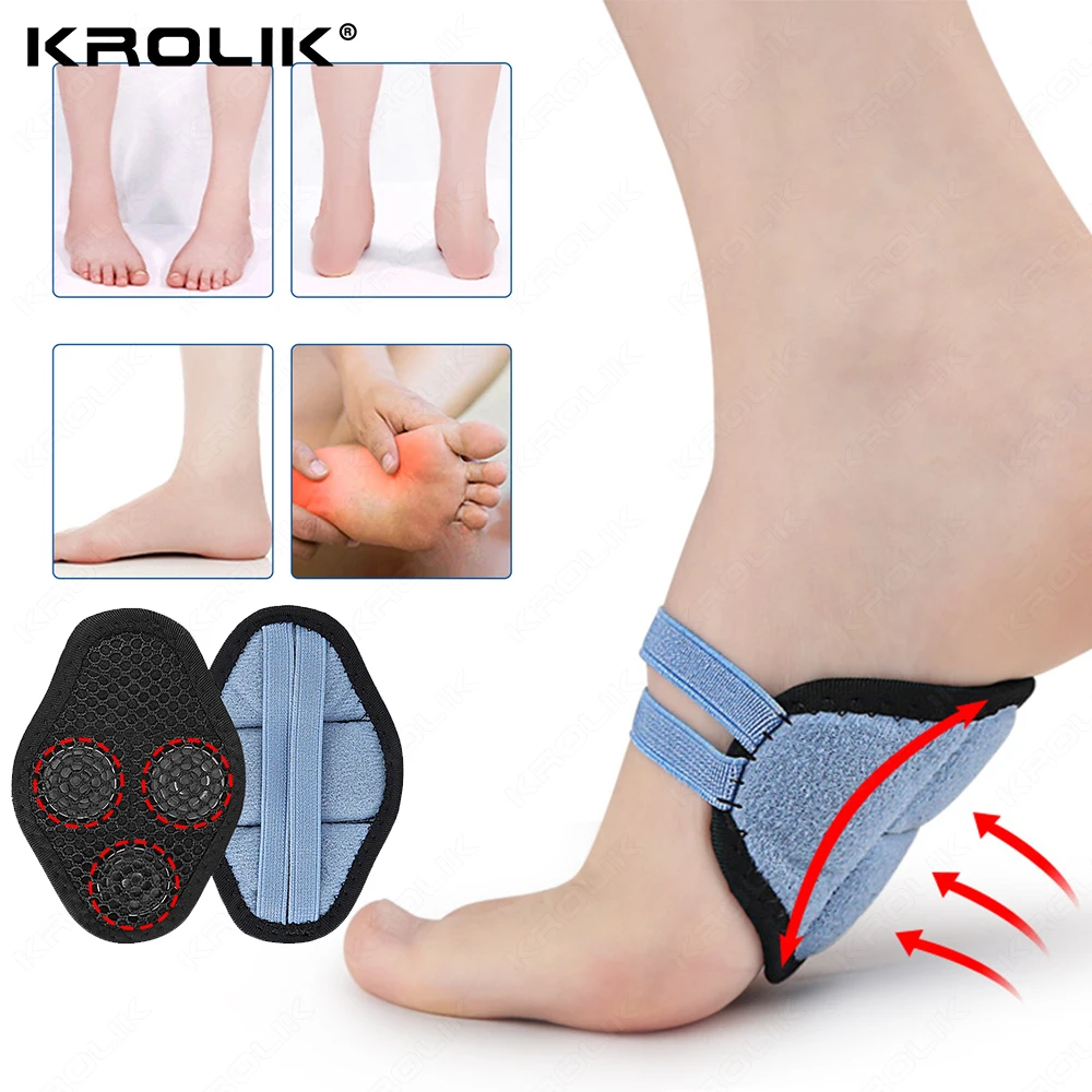 

2Pc Magnetic Therapy Plantar Fasciitis Wrap Foot Heel Pain Relief Sleeve Heel Protect pads Foot Arch Support Health Care Bandage