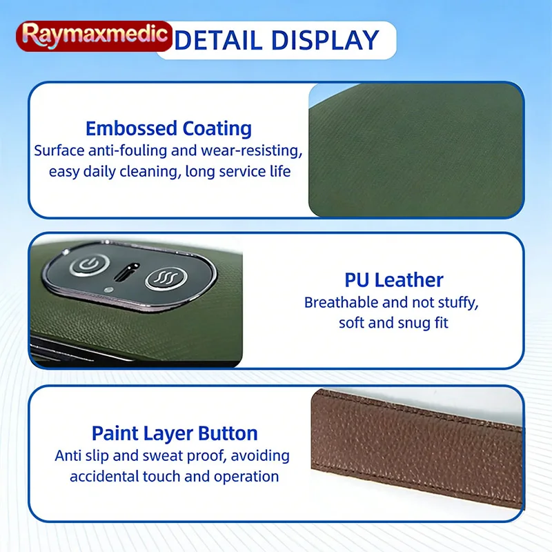 Raymax 2026 Bionic Neck Shoulder Massager N7 Kneading Shawl 3-Level Modes Neck Cervical Waist Leg Body Muscles Massage Pillow view 6