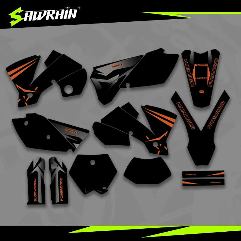 

Sawrain Motorcycle Graphics Backgrounds Decal Stickers Kits for KTM EXC XCW SXF 03-04SXF 04EXC