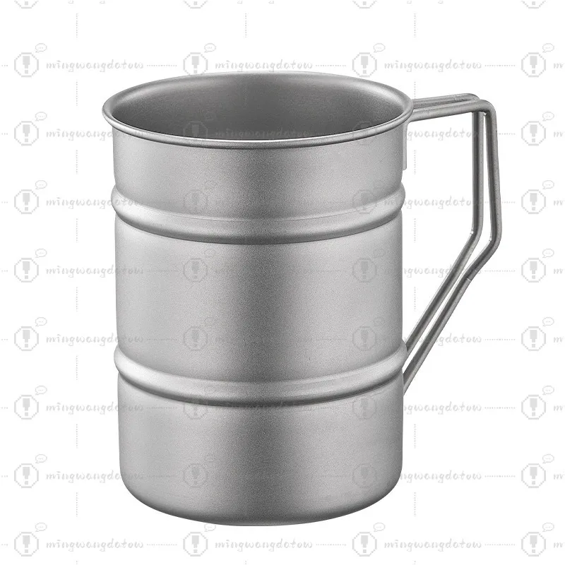 TA1 Pure Titanium Beer Cup, Ultra Light Travel Mug, Single Layer Water Cup