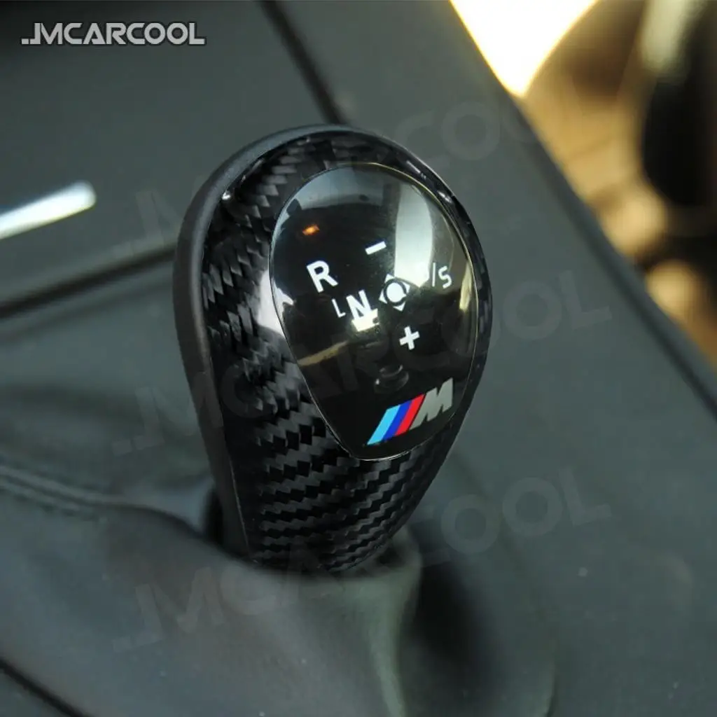 Carbon fiber Black/Red Gear Shift Knob Cover left and Right Universal For BMW old M series M3(2009-2013) M5(2005-2008) M6(2006)