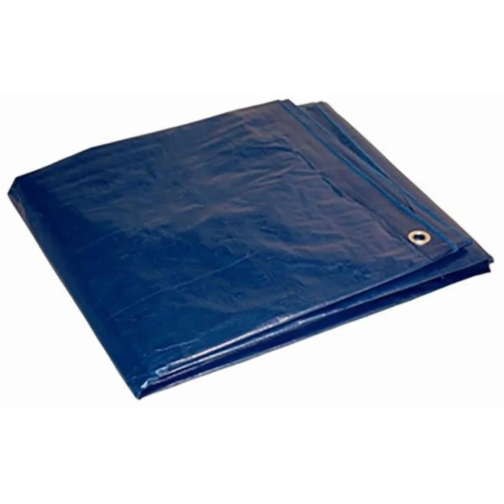 

Heavy Duty Polyethylene Tarpaulin Multi-Purpose Waterproof Tear Resistant Ground Cover Tarp with Grommets Reinforced Hem