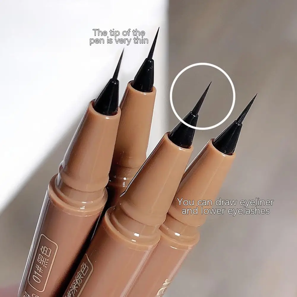 Smooth Fast Drying Eyeliner Liquid Pen Is Smooth Ultra-thin Eyeliner Makeup Long Pen Eyelash Liquid Lower Last Waterproof N2H5