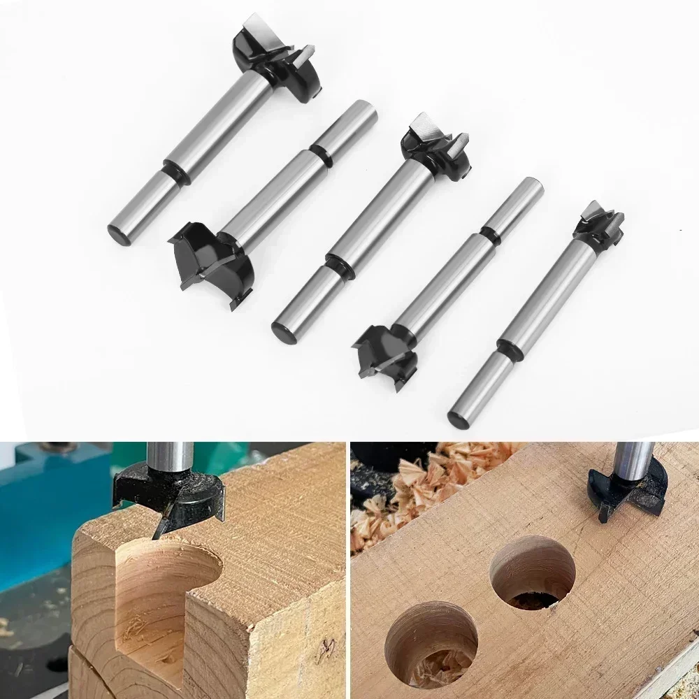 

5Pcs 5/20/25/30/35mm Drilling Pilot Hole Drill Wood Drilling Woodworking Hole Opener Hinge Boring Woodworking Hole Saw Cutter