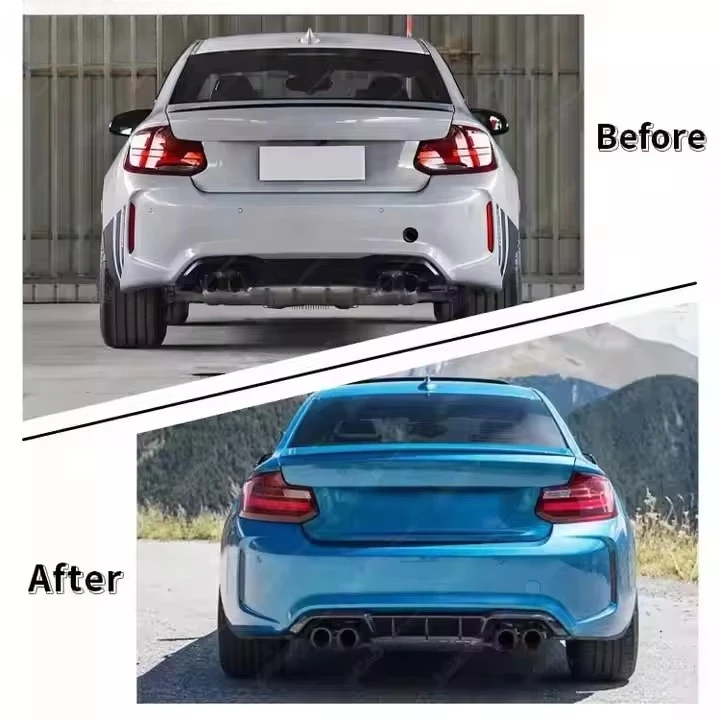 

Updated MP-style carbon fiber body kit for 2 Series M2 F87 with new rear diffuser and bumper