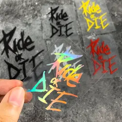 Ride or Die Bike Frame Stickers Bicycle Top Tube Waterproof Decals for MTB Bicycle Sunscreen Frame Bike Motorcycle Accessories