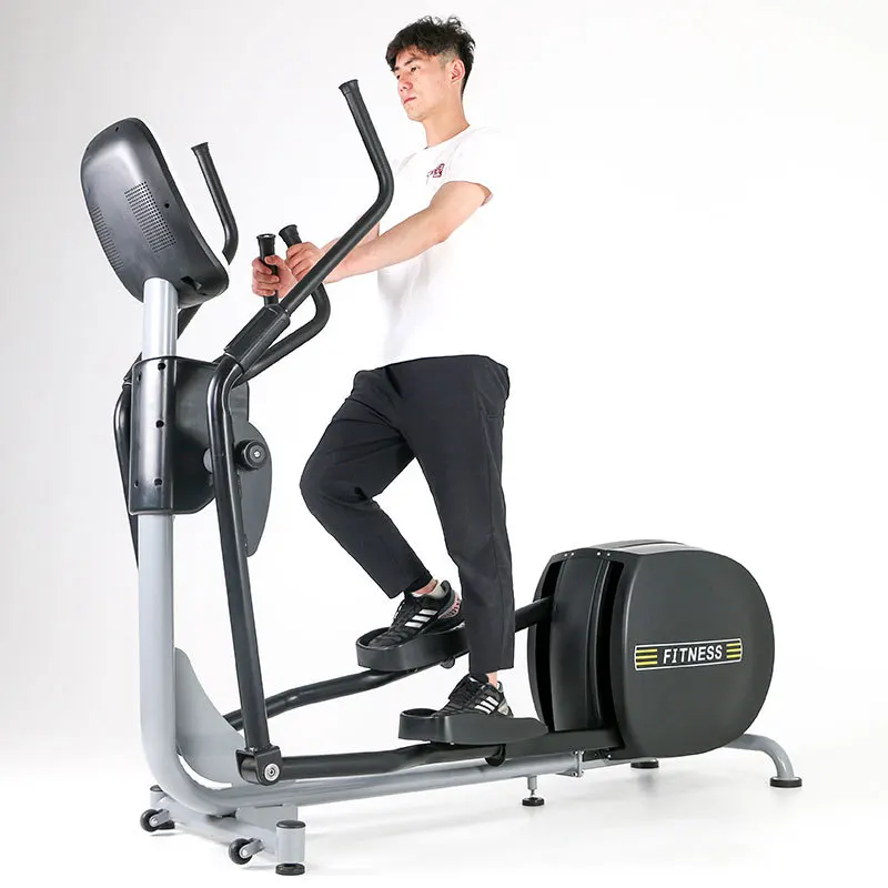 เครื่อง Elliptical Commercial อุปกรณ์ฟิตเนสในร่มแม่เหล็กควบคุมเงียบ Step Elliptical เครื่องมือ