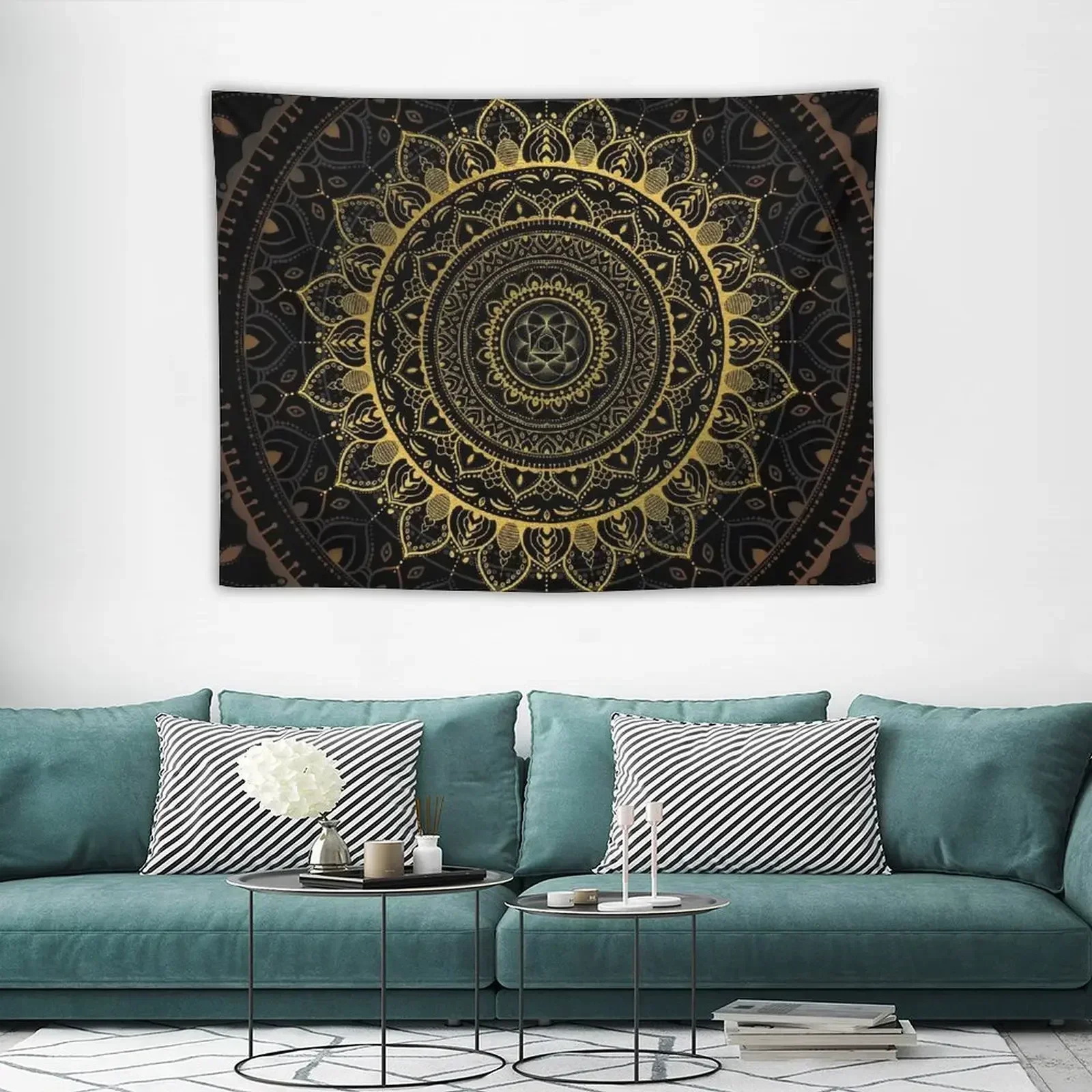 

Gold Zen Mandala 9 Tapestry Bedroom Deco Home Decorating Wall Deco Tapete For The Wall Tapestry