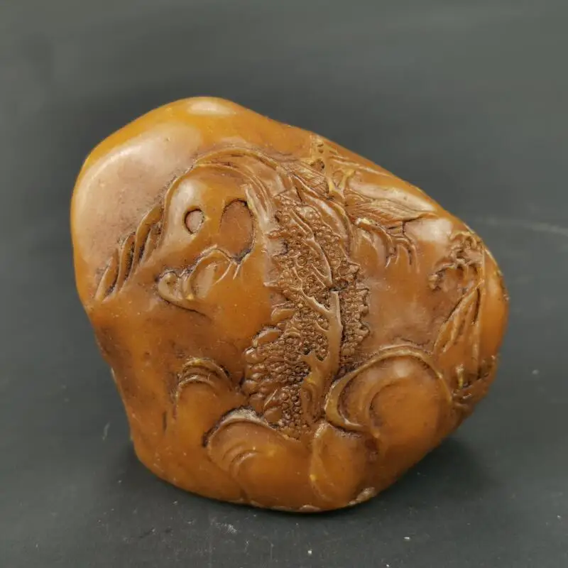 Antique Stone Carving Retro Figure Relief Small Ornaments Home Study Desktop Decoration Folk Art