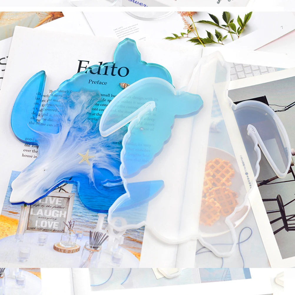 3 قطعة قوالب صب السيليكون قابلة لإعادة الاستخدام المحيط الحيوان قالب الايبوكسي لتقوم بها بنفسك الحرفية الراتنج مرنة دائم للمنزل مكتب هدية Diy بها بنفسك سيليكون