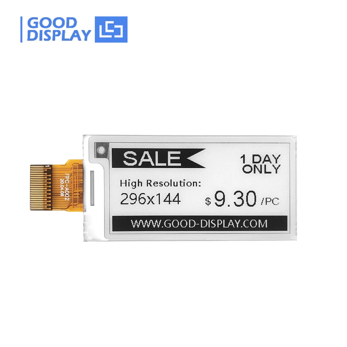 Monochromatyczny wyświetlacz E-Paper 2,13 cala, 296x144, wysoka rozdzielczość 154 PPI, szybkie odświeżanie, technologia E Ink, sterownik SSD1680Z, GDEY0213B74H