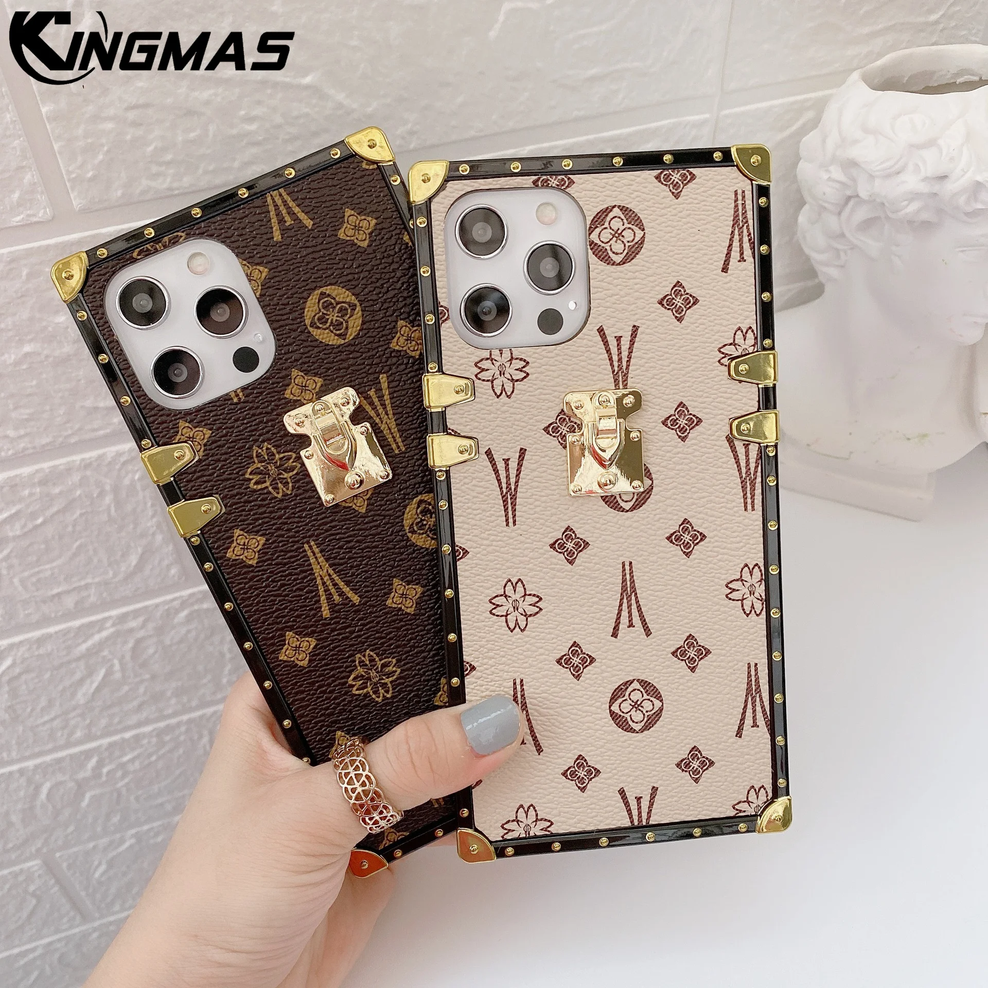 New Luxury Fashion Flower Leather Phone Case For Samsung Galaxy S24 S23 S22 S21 S20 S10 Ultra Plus Ring Holder Shockproof Cover