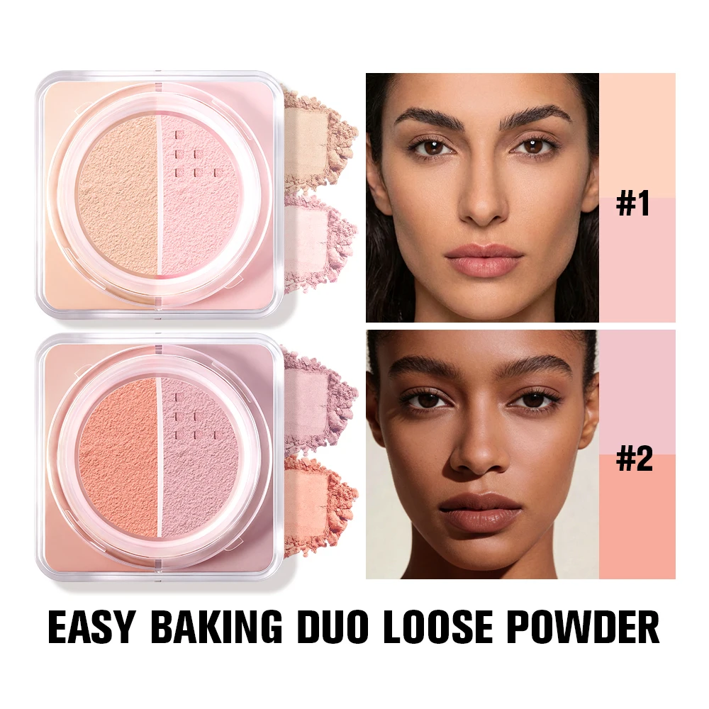 2 in 1 Bake Loose Powder Brightening&Correcting Duo Brightening