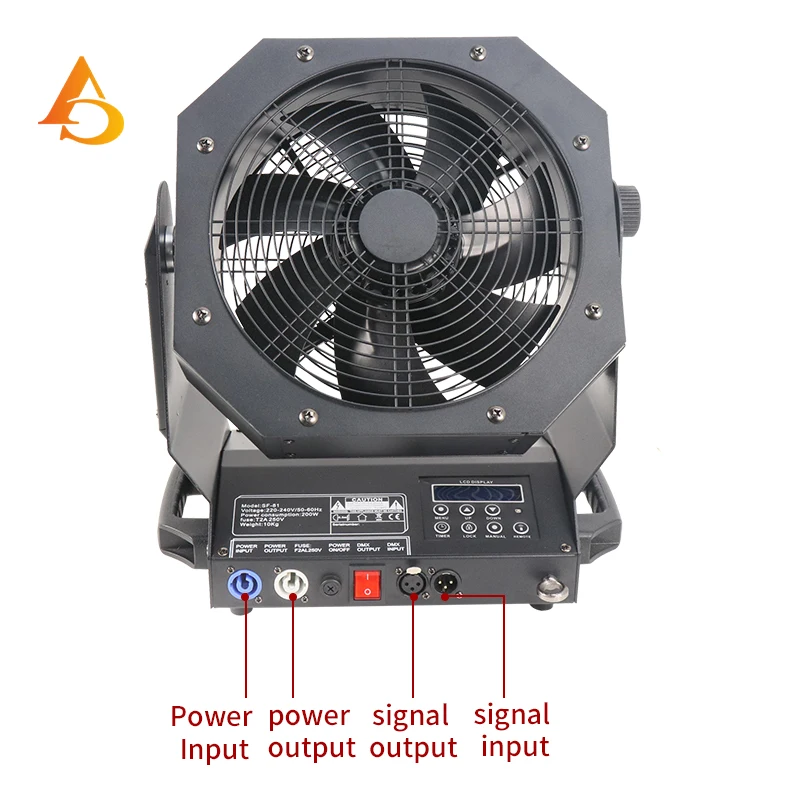 700W Bühnenventilator Professionell mit Variabler Geschwindigkeit ​ ​ Fernbedienung für Disco-DJ-Equipment