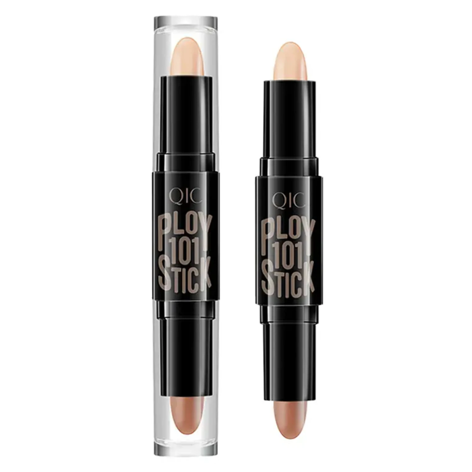 

Professional Brightening and Sculpting Long Lasting Creamy Dual Ended Double Headed Concealer Highlighter Contour Stick - Multi-