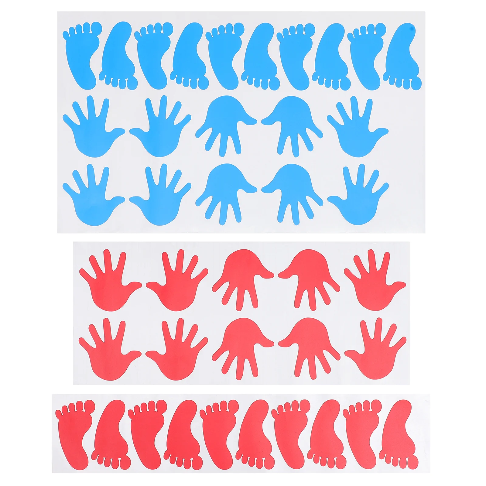 

40Pcs Foot Print Handprint Wall Sticker PVC Decorative Nursery Kids Room Floor Decal Classroom Wall Sticker Baby Bedroom Decor