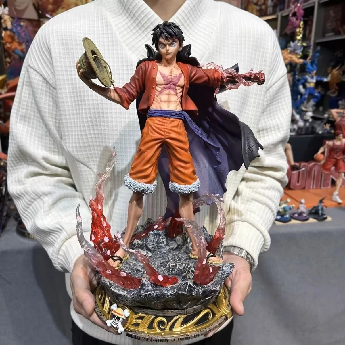 

One Piece Four Emperors Monkey D Luffy Action Figure Lx Max Pvc Statue Figure Model Anime Toy Gift Doll Collection Models