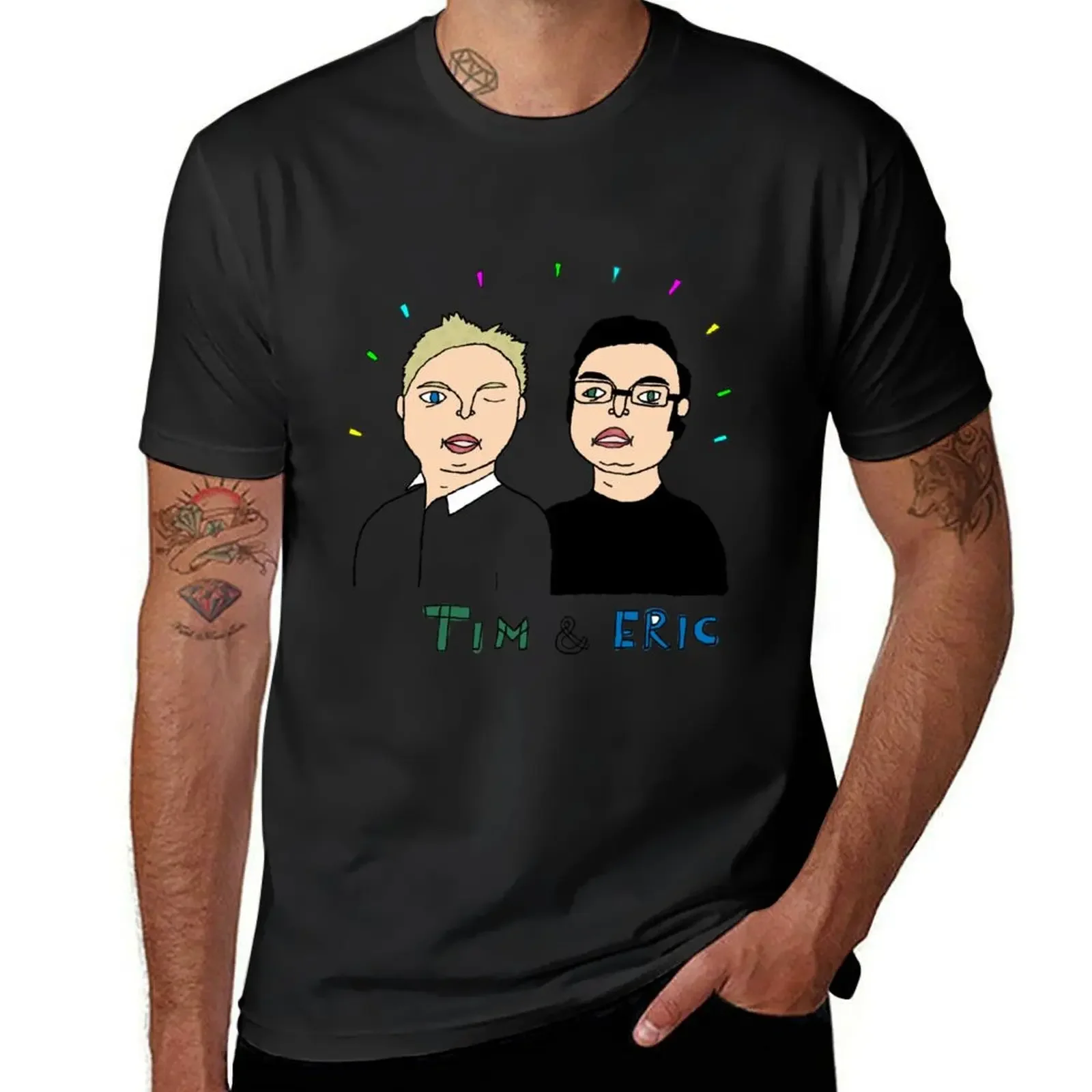 

tim and eric T-Shirt anime clothes vintage anime t shirts boys whites oversized t shirt men