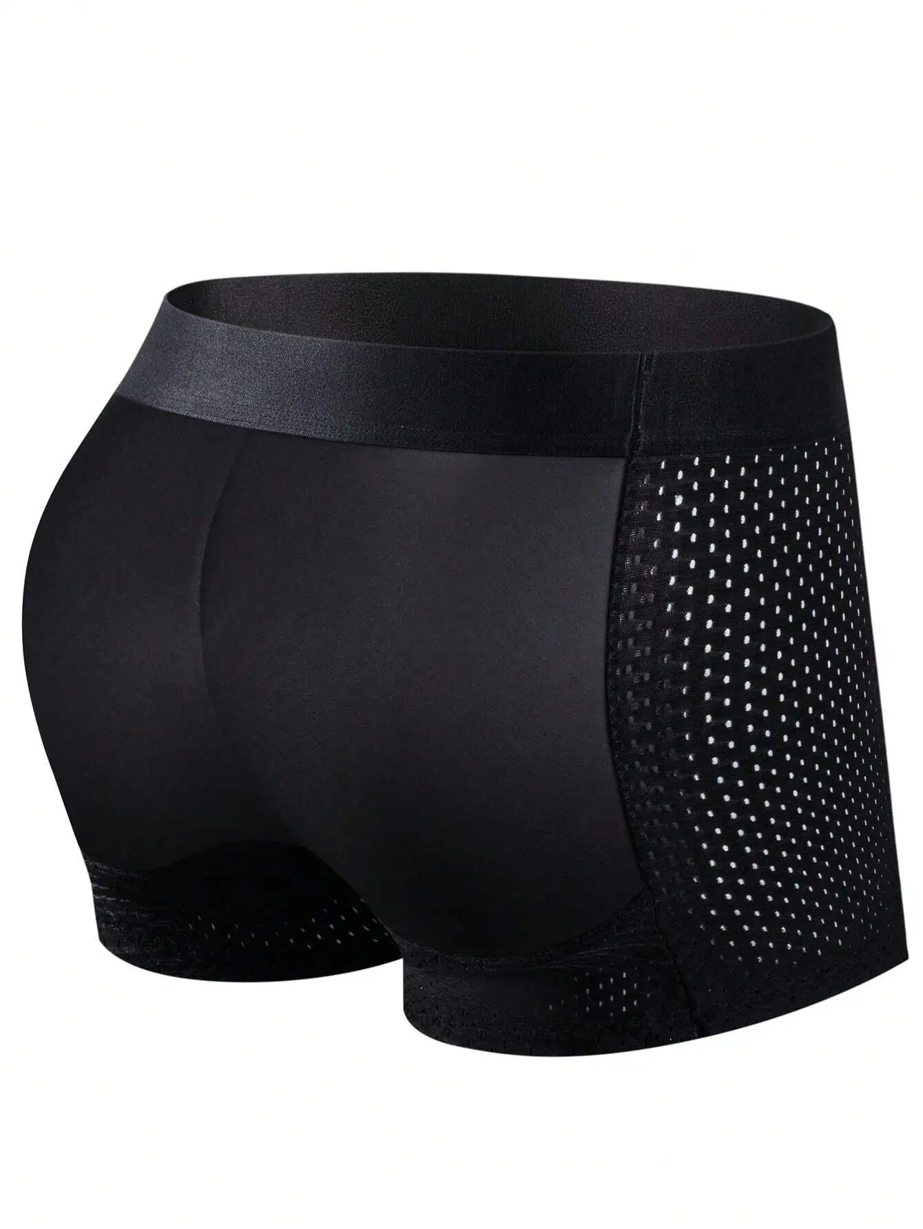 

Men's Padded Butt Lifter Boxer Briefs with Breathable Mesh Panels