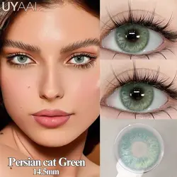 UYAAI 1 Pair Black Natural Lenses Green Korean Colorcon y2k Blue High Quality Fashion Lenses Gray Eye Contacts Colored Pupils