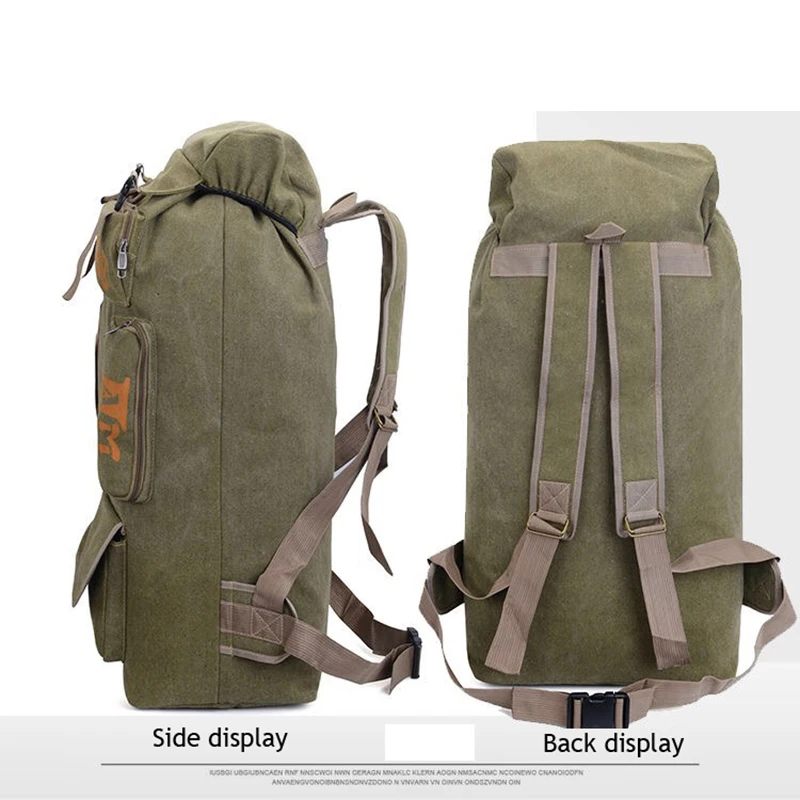 100L 70L Camping Backpack Canvas for Men Women Outdoor Water Resistant Hiking Backpacks Outdoor Climing Luggage