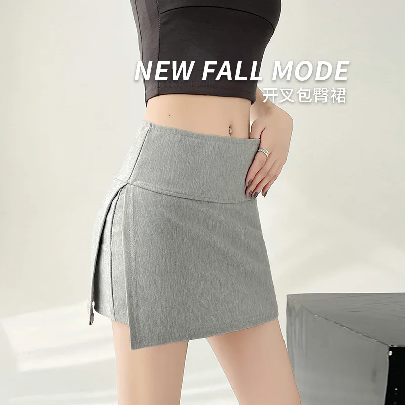 

Women Clothing Split Sports Culottes 2024 Spring and Summer New Fashionable High-waisted A-line Slimming casual Short Skirt