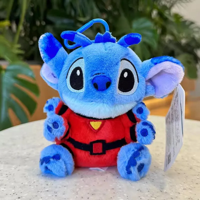 Anime Disney Kawaii Stitch nadziewane zabawki brelok Cartoon Bluey Lilo i Stitch wisiorek pluszowe lalki brelok prezent urodzinowy dla dzieci