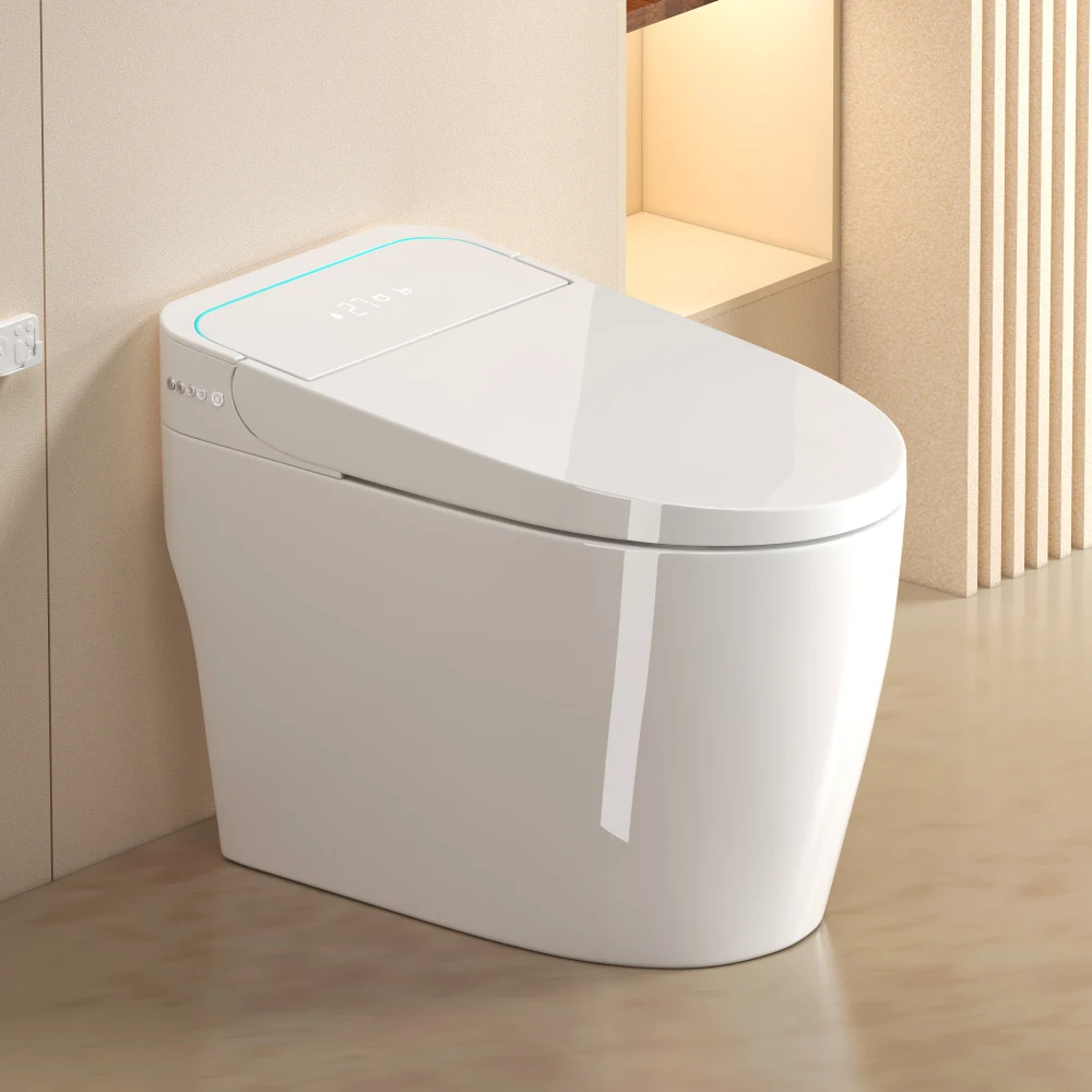 Unique Smart Toile, One Piece Toilet with Bidet Built In,Intelligent Toilet Auto Open/Close Seat. Bidet toilet with Dryer and Warm Water.Gray
