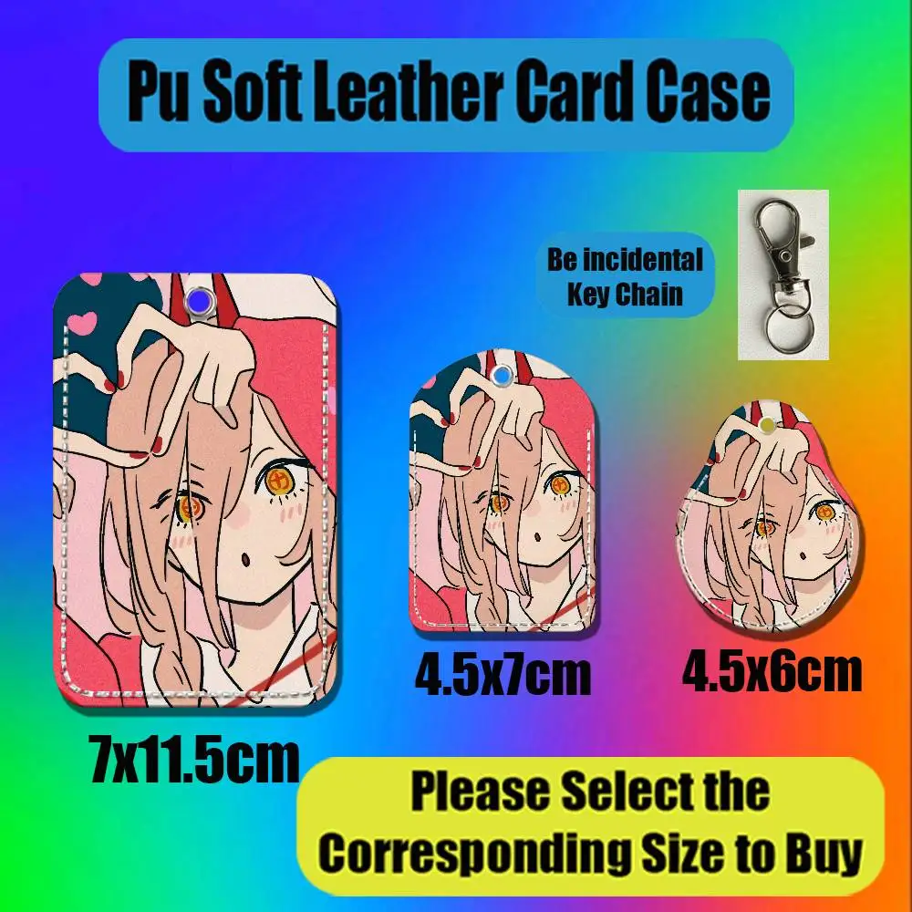 For Power Chainsaw Man For AirTag Case Card Holder Keychain ID Credit Bank Access Badge For Air Tag Case Shell