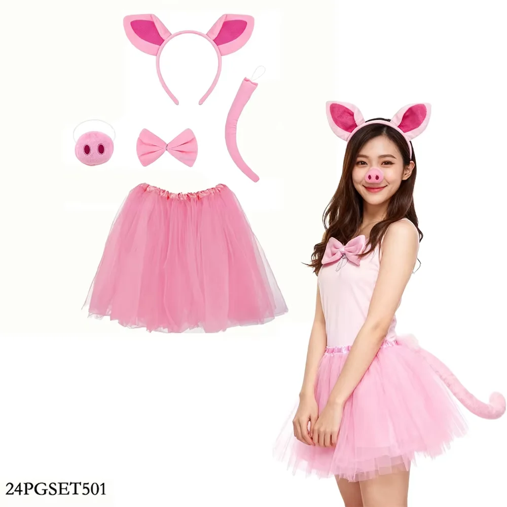 

PESENAR Pig Costume and Accessories Set, Suitable for Pig Themed Party and Cosplay