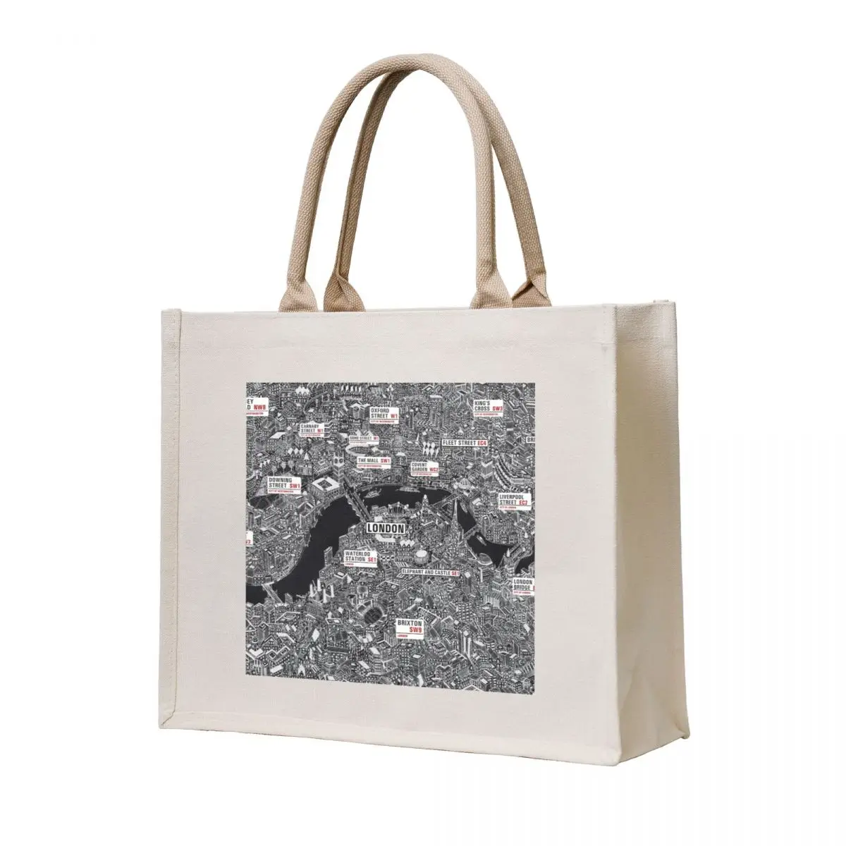 

London street signs map Tote Bag Women bags Woman shopper bag Fabric bag reusable shopping