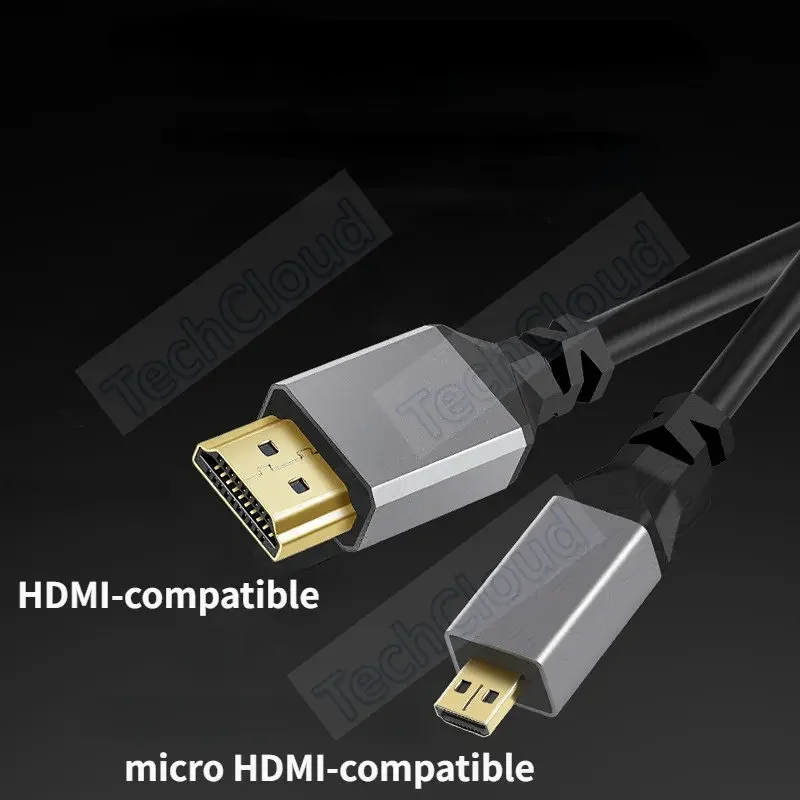 4K@60HZ HDMI-совместимый спиральный удлинительный кабель HD-microHD, гибкий спиральный кабель HDTV, штекерный кабель Micro HD