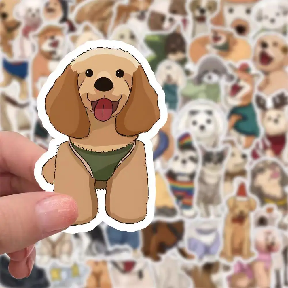 60 autocollants de scrapbooking amusants de dessin animé dessinés à la main-autocollants décoratifs créatifs animaux mignons bricolage