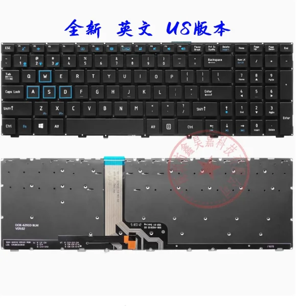 New for MACHENIKE  Gaming F117-V VB VA65T V26 VC VD VG F117 keyboard RGB blacklight